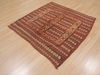 Kilim Red Square Flat Woven 42 X 42  Area Rug 100-109571 Thumb 2