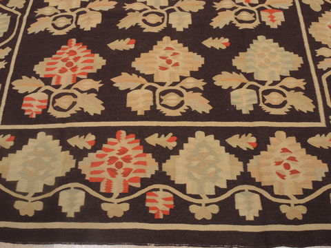 Kilim Brown Flat Woven 68 X 100 Area Rug 100-109575 Image 17