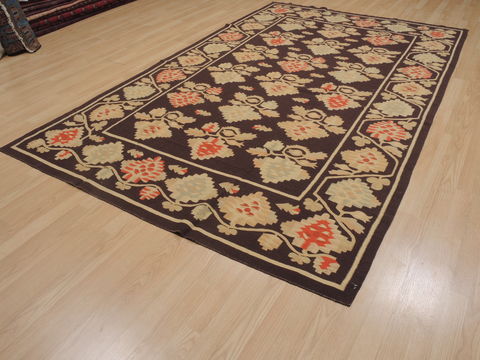Kilim Brown Flat Woven 68 X 100 Area Rug 100-109575 Image 2