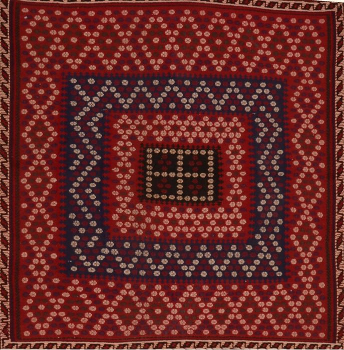 Kilim Red Square Flat Woven 310 X 40 Area Rug 100-109581 Image 0