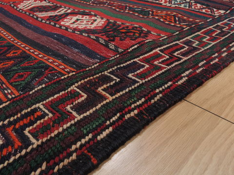 Kilim Red Runner Flat Woven 42 X 94 Area Rug 100-109592 Image 11