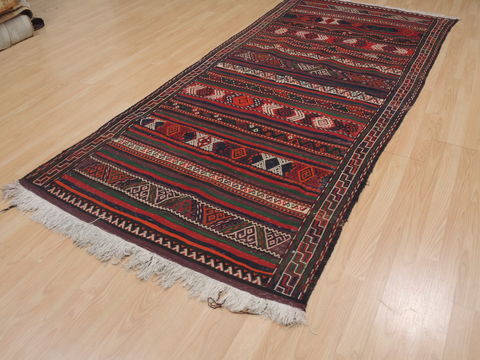Kilim Red Runner Flat Woven 42 X 94 Area Rug 100-109592 Image 16