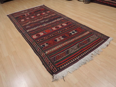 Kilim Red Runner Flat Woven 42 X 94 Area Rug 100-109592 Image 17
