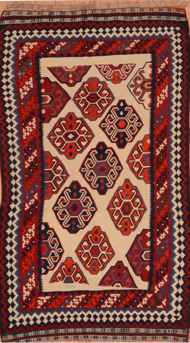 Kilim White Flat Woven 40 X 80 Area Rug 100-109598 Image 0