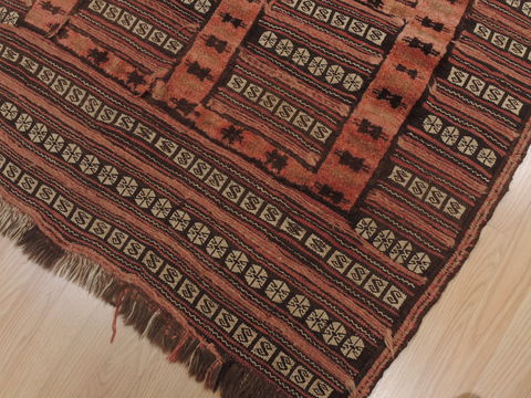 Kilim Brown Flat Woven 37 X 47 Area Rug 100-109602 Image 4