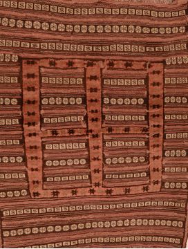 Kilim Brown Flat Woven 3'7" X 4'7"  Area Rug 100-109602