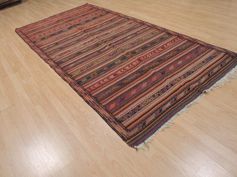 Kilim Red Runner Flat Woven 48 X 97 Area Rug 100-109611 Image 3