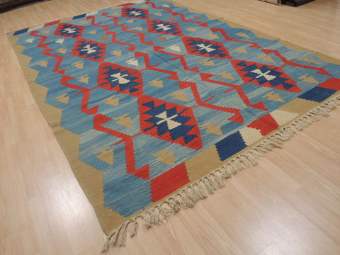 Kilim Red Flat Woven 73 X 111 Area Rug 100-109612 Image 2