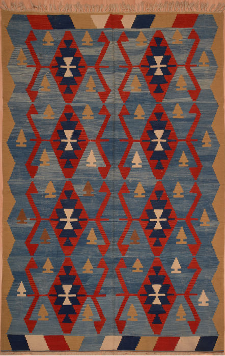 Kilim Red Flat Woven 73 X 111 Area Rug 100-109612 Image 0