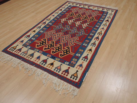 Kilim Red Flat Woven 40 X 68 Area Rug 100-109613 Image 1