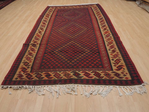 Kilim Red Runner Flat Woven 55 X 97 Area Rug 100-109614 Image 1