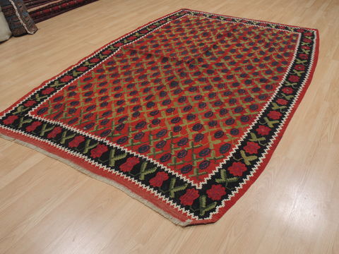 Kilim Red Flat Woven 61 X 89 Area Rug 100-109616 Image 2