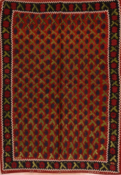 Kilim Red Flat Woven 61 X 89 Area Rug 100-109616 Image 0