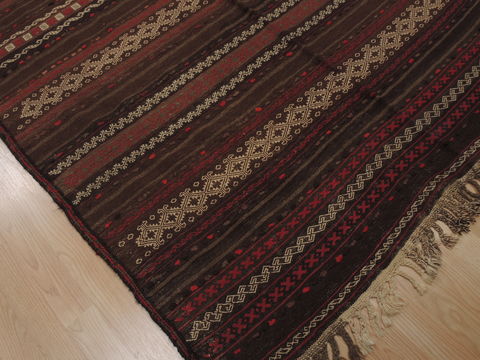 Kilim Brown Flat Woven 47 X 90 Area Rug 100-109618 Image 4