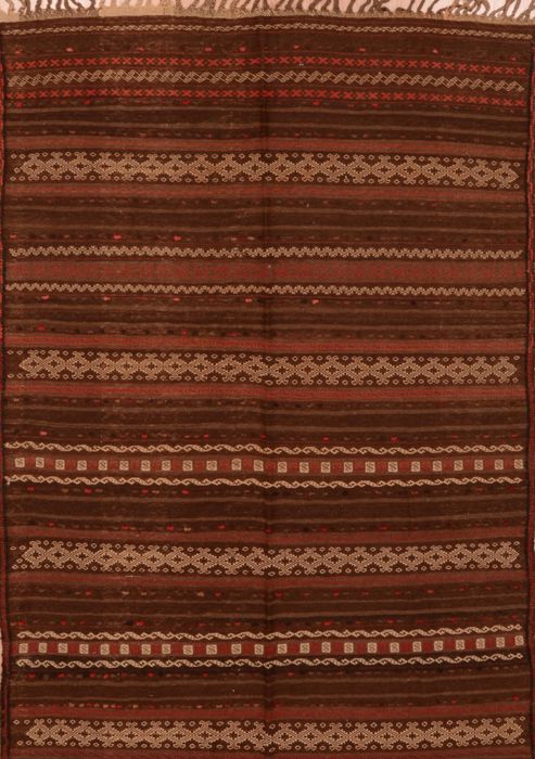 Kilim Brown Flat Woven 47 X 90 Area Rug 100-109618 Image 0