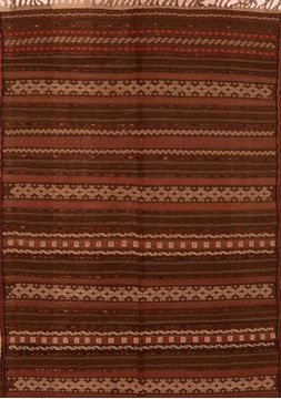 Kilim Brown Flat Woven 4'7" X 9'0"  Area Rug 100-109618