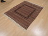 Kilim Brown Flat Woven 42 X 47  Area Rug 100-109619 Thumb 8