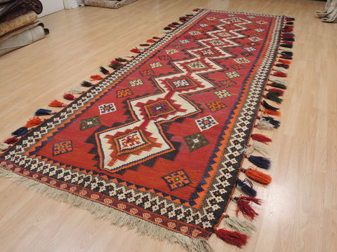 Kilim Red Runner Flat Woven 46 X 134 Area Rug 100-109620 Image 6