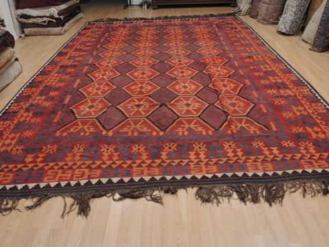 Kilim Red Flat Woven 107 X 150 Area Rug 100-109629 Image 6