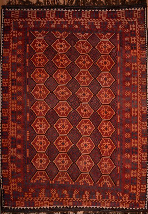 Kilim Red Flat Woven 107 X 150 Area Rug 100-109629 Image 0