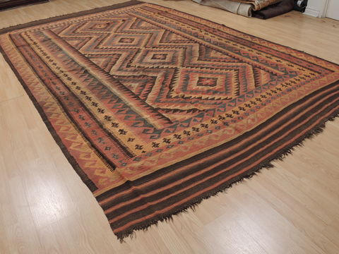 Kilim Orange Flat Woven 86 X 136 Area Rug 100-109630 Image 3