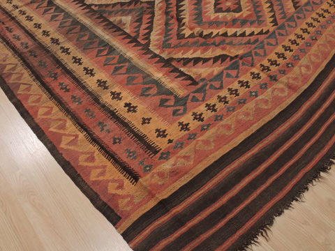 Kilim Orange Flat Woven 86 X 136 Area Rug 100-109630 Image 4