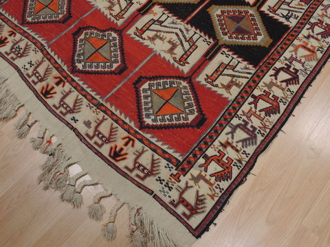 Kilim Red Runner Flat Woven 48 X 99 Area Rug 100-109632 Image 2