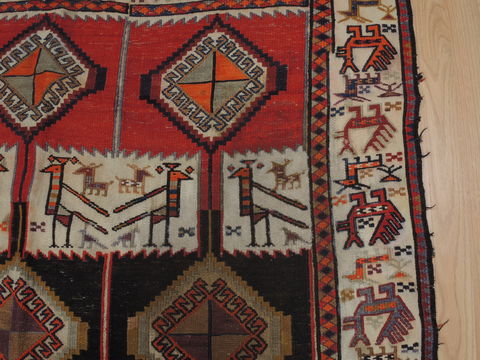 Kilim Red Runner Flat Woven 48 X 99 Area Rug 100-109632 Image 3