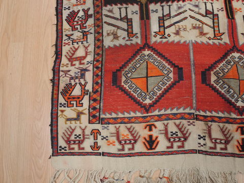 Kilim Red Runner Flat Woven 48 X 99 Area Rug 100-109632 Image 8