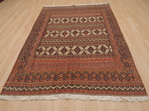 Kilim Brown Flat Woven 411 X 77 Area Rug 100-109637 Image 1