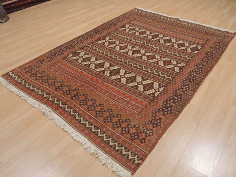 Kilim Brown Flat Woven 411 X 77 Area Rug 100-109637 Image 2