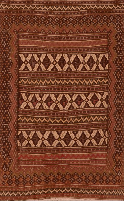 Kilim Brown Flat Woven 411 X 77 Area Rug 100-109637 Image 0