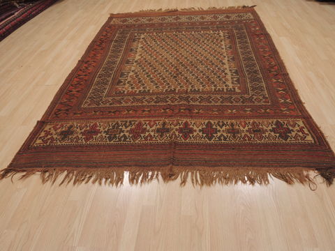 Kilim Brown Flat Woven 61 X 88 Area Rug 100-109645 Image 1