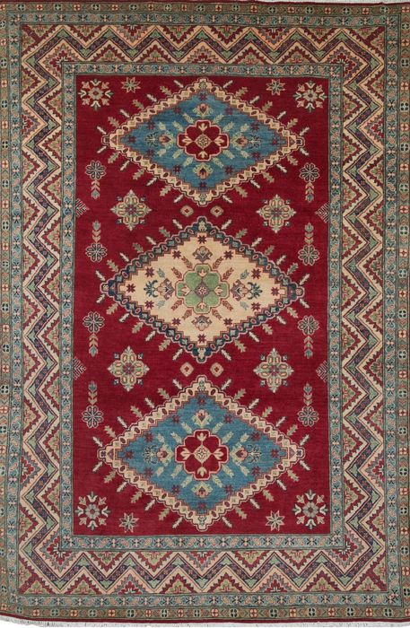 Kazak Red Hand Knotted 68 X 910 Area Rug 700-109649 Image 0