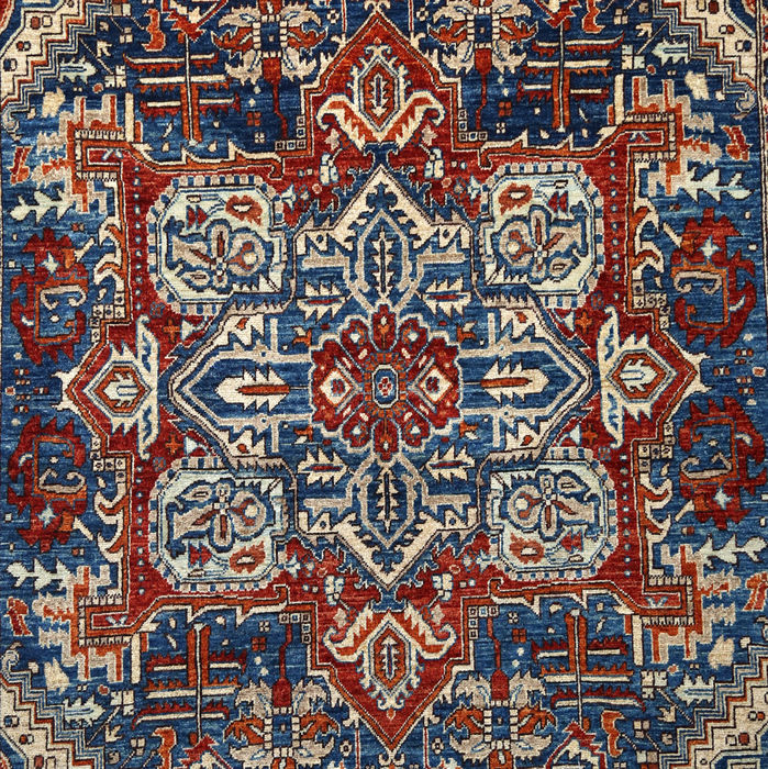 Heriz Blue Hand Knotted 60 X 98 Area Rug 700-109653 Image 1