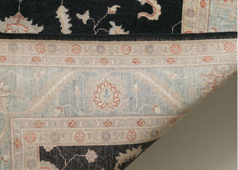 Chobi Black Hand Knotted 60 X 810 Area Rug 700-109658 Image 1