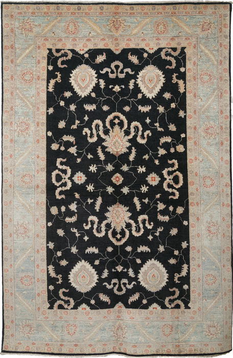 Chobi Black Hand Knotted 60 X 810 Area Rug 700-109658 Image 0