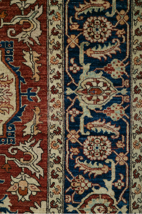 Heriz Brown Hand Knotted 82 X 101 Area Rug 700-109666 Image 3