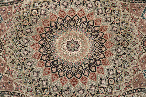 Pak-Persian Multicolor Hand Knotted 81 X 104 Area Rug 700-109678 Image 1