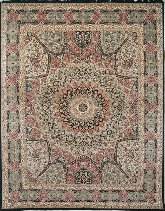 Pak-Persian Multicolor Hand Knotted 81 X 104 Area Rug 700-109678 Image 0