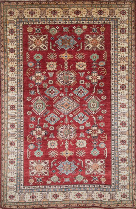Kazak Red Hand Knotted 65 X 98 Area Rug 700-109682 Image 0