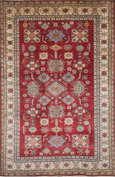 Kazak Red Hand Knotted 6'5" X 9'8"  Area Rug 700-109682