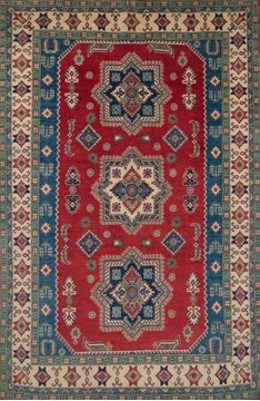 Kazak Red Hand Knotted 6'6" X 9'7"  Area Rug 700-109684