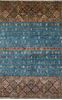 Chobi Blue Hand Knotted 611 X 103  Area Rug 700-109691 Thumb 0