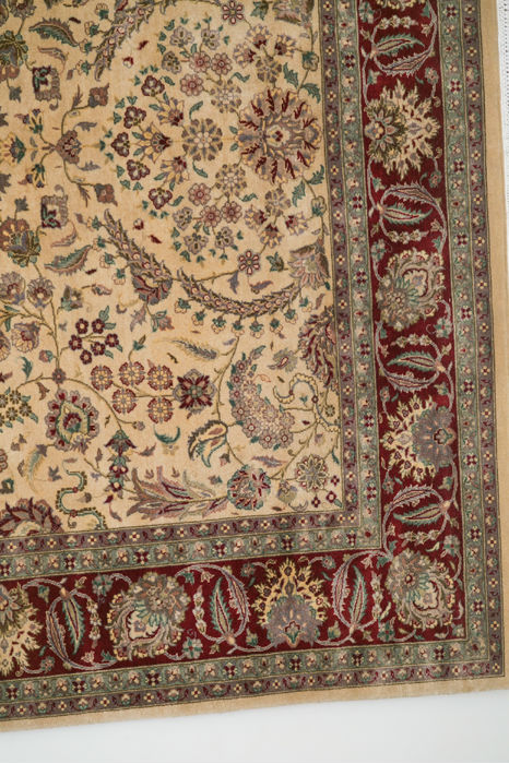 Pak-Persian Beige Hand Knotted 61 X 89 Area Rug 700-109695 Image 2