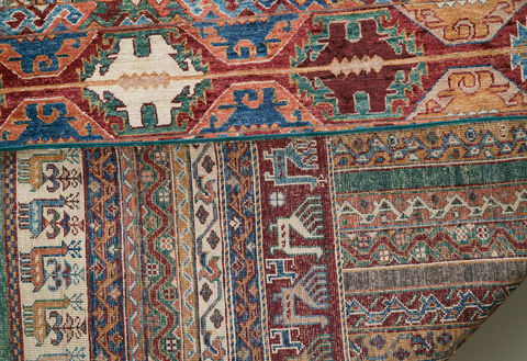 Chobi Multicolor Hand Knotted 56 X 711 Area Rug 700-109700 Image 1