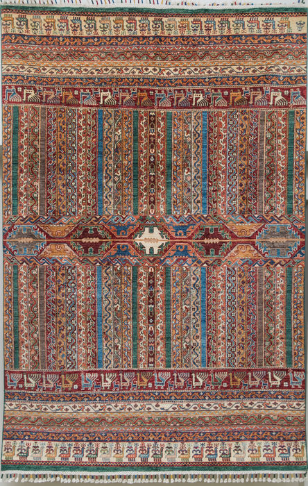 Chobi Multicolor Hand Knotted 56 X 711 Area Rug 700-109700 Image 0