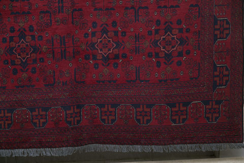 Khan Mohammadi Red Hand Knotted 66 X 910 Area Rug 700-109708 Image 1