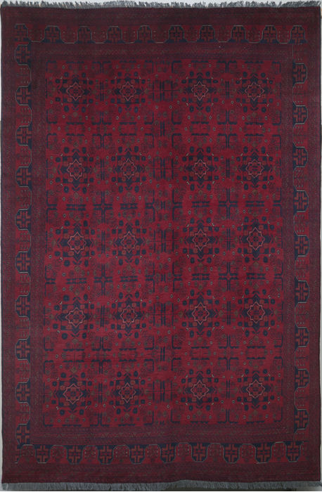 Khan Mohammadi Red Hand Knotted 66 X 910 Area Rug 700-109708 Image 0