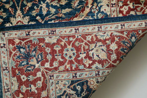 Pishavar Blue Hand Knotted 57 X 76 Area Rug 700-109713 Image 1